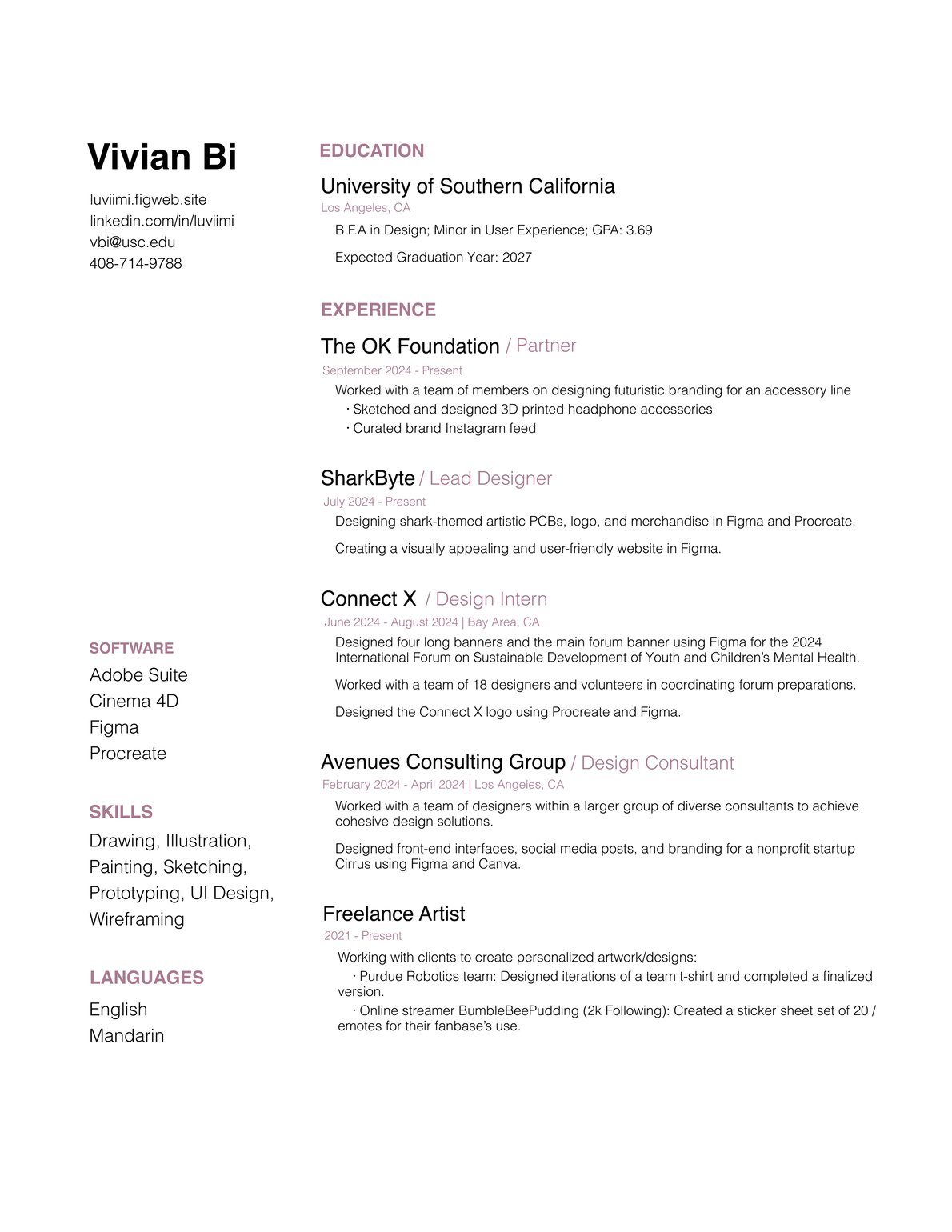 VivianBiResume 1